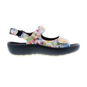 Walky Women's Multicolor Rio Leather Dual Strap Walking Platform Sandal Size 11